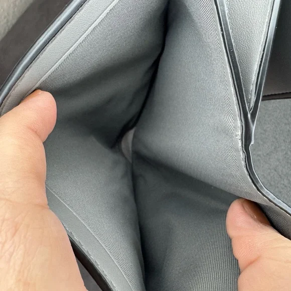 Coach Metallic Leather Snap Wallet Anthracite Gunmetal Hardware NWT - Picture 13 of 13